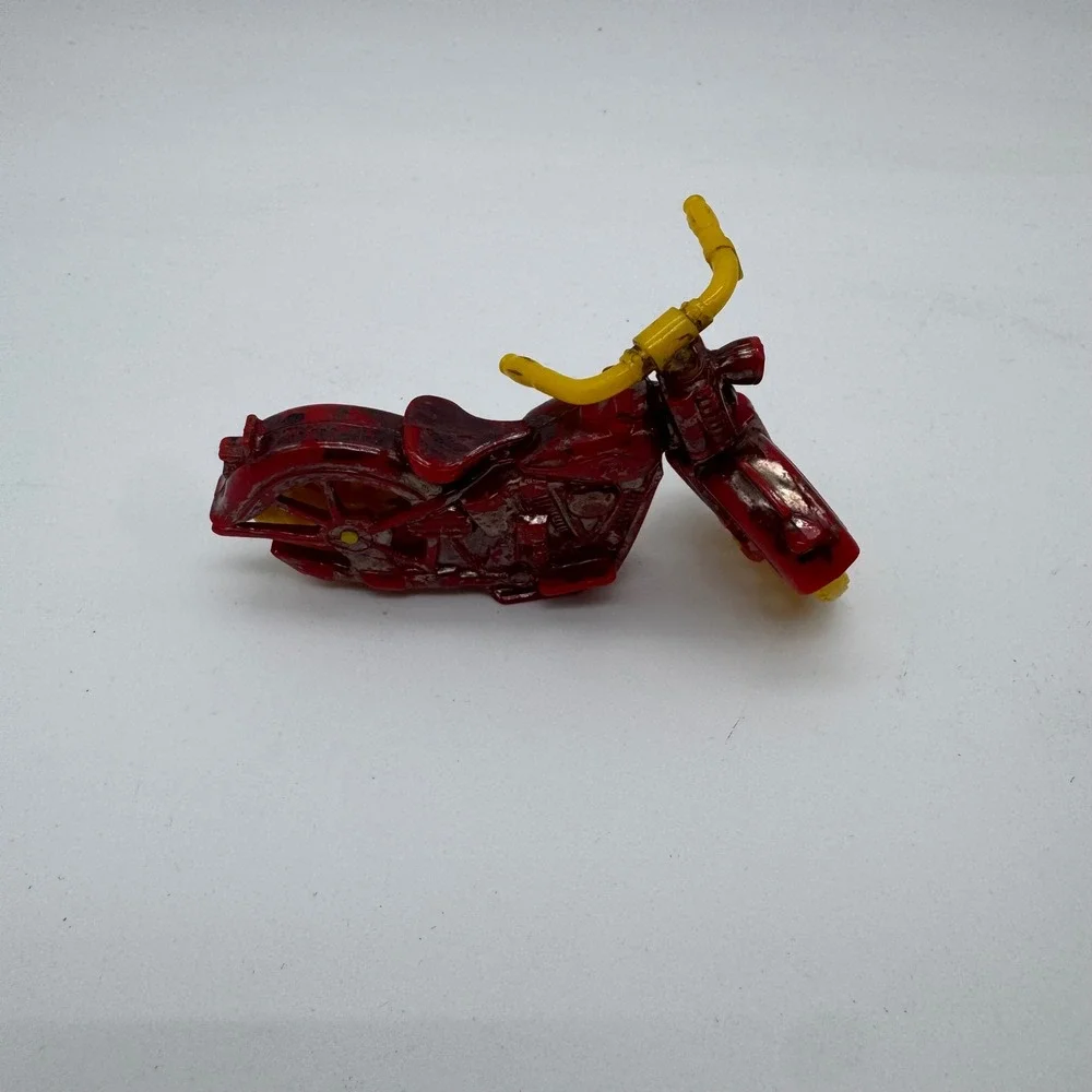 Vintage 1950s Thomas Toys Red Police Motorcycle Plastic Toy Made in USA